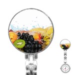 Variety Of Fruit Water Berry Food Splash Kiwi Grape Stainless Steel Nurses Watch