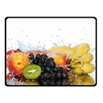 Variety Of Fruit Water Berry Food Splash Kiwi Grape Two Sides Fleece Blanket (Small)