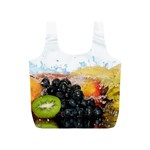 Variety Of Fruit Water Berry Food Splash Kiwi Grape Full Print Recycle Bag (S)
