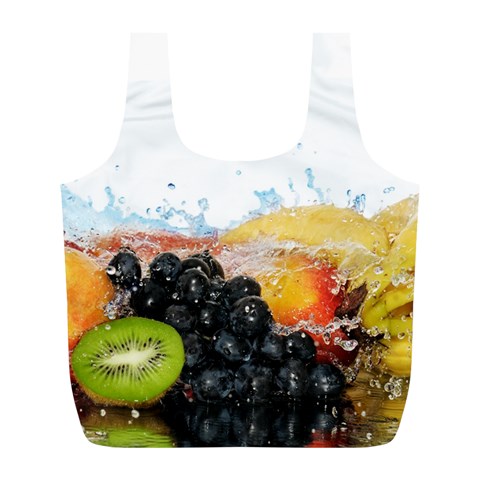 Variety Of Fruit Water Berry Food Splash Kiwi Grape Full Print Recycle Bag (L) from ArtsNow.com Front