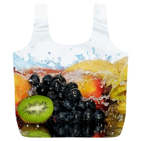 Variety Of Fruit Water Berry Food Splash Kiwi Grape Full Print Recycle Bag (XL) from ArtsNow.com Front