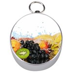 Variety Of Fruit Water Berry Food Splash Kiwi Grape Silver Compasses