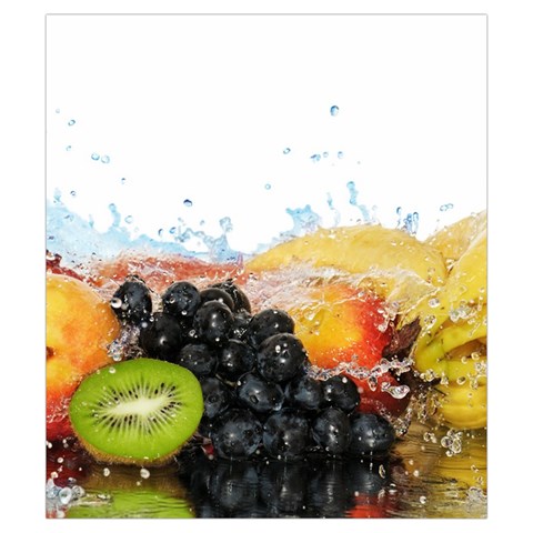 Variety Of Fruit Water Berry Food Splash Kiwi Grape Drawstring Pouch (Small) from ArtsNow.com Front