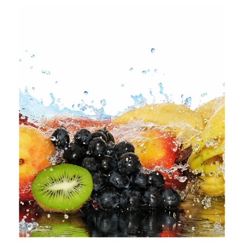 Variety Of Fruit Water Berry Food Splash Kiwi Grape Drawstring Pouch (Medium) from ArtsNow.com Front
