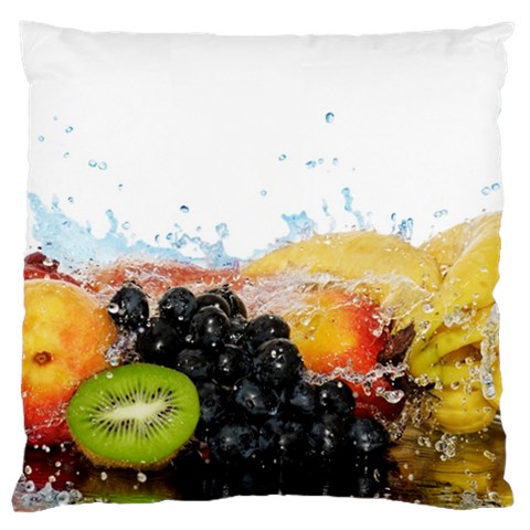 Variety Of Fruit Water Berry Food Splash Kiwi Grape Large Premium Plush Fleece Cushion Case (One Side) from ArtsNow.com Front