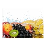 Variety Of Fruit Water Berry Food Splash Kiwi Grape Two Sides Premium Plush Fleece Blanket (Mini)