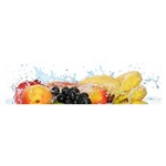 Variety Of Fruit Water Berry Food Splash Kiwi Grape Oblong Satin Scarf (16  x 60 )