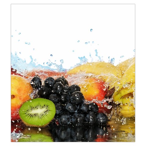 Variety Of Fruit Water Berry Food Splash Kiwi Grape Drawstring Pouch (2XL) from ArtsNow.com Front