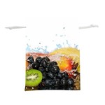 Variety Of Fruit Water Berry Food Splash Kiwi Grape Lightweight Drawstring Pouch (S)