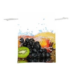 Variety Of Fruit Water Berry Food Splash Kiwi Grape Lightweight Drawstring Pouch (L) from ArtsNow.com Front