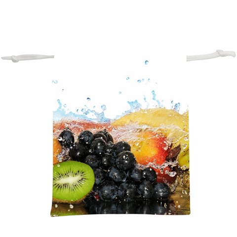 Variety Of Fruit Water Berry Food Splash Kiwi Grape Lightweight Drawstring Pouch (XL) from ArtsNow.com Front
