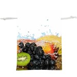 Variety Of Fruit Water Berry Food Splash Kiwi Grape Lightweight Drawstring Pouch (XL)