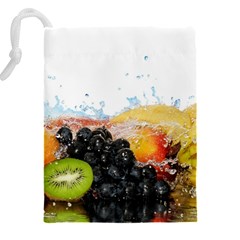 Variety Of Fruit Water Berry Food Splash Kiwi Grape Drawstring Pouch (4XL) from ArtsNow.com Back