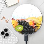 Variety Of Fruit Water Berry Food Splash Kiwi Grape Wireless Fast Charger(White)