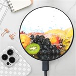 Variety Of Fruit Water Berry Food Splash Kiwi Grape Wireless Fast Charger(Black)