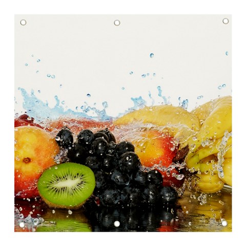 Variety Of Fruit Water Berry Food Splash Kiwi Grape Banner and Sign 3  x 3  from ArtsNow.com Front