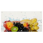 Variety Of Fruit Water Berry Food Splash Kiwi Grape Banner and Sign 4  x 2 