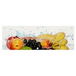 Variety Of Fruit Water Berry Food Splash Kiwi Grape Banner and Sign 6  x 2 