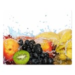 Variety Of Fruit Water Berry Food Splash Kiwi Grape Premium Plush Fleece Blanket (Large)