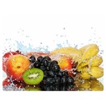 Variety Of Fruit Water Berry Food Splash Kiwi Grape Premium Plush Fleece Blanket (Extra Small)