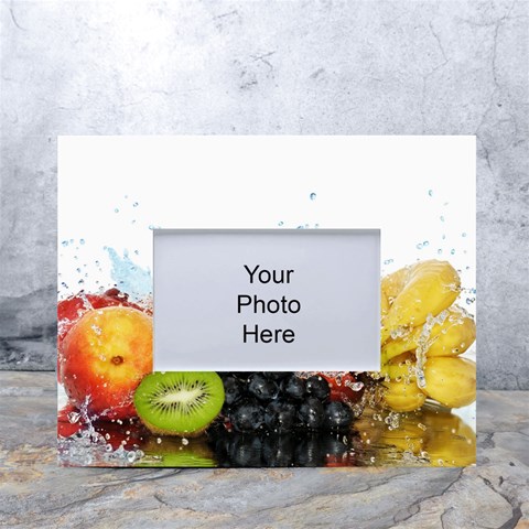 Variety Of Fruit Water Berry Food Splash Kiwi Grape White Tabletop Photo Frame 4 x6  from ArtsNow.com Front