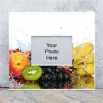 Variety Of Fruit Water Berry Food Splash Kiwi Grape White Wall Photo Frame 5  x 7 