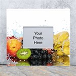 Variety Of Fruit Water Berry Food Splash Kiwi Grape White Wall Photo Frame 5  x 7 