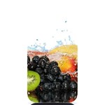 Variety Of Fruit Water Berry Food Splash Kiwi Grape iPhone 14 Pro Black UV Print Case