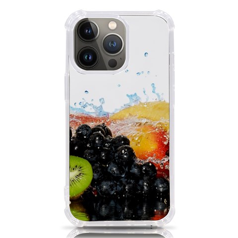 Variety Of Fruit Water Berry Food Splash Kiwi Grape iPhone 13 Pro TPU UV Print Case from ArtsNow.com Front