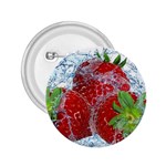 Red Strawberries Water Squirt Strawberry Fresh Splash Drops 2.25  Buttons