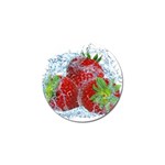 Red Strawberries Water Squirt Strawberry Fresh Splash Drops Golf Ball Marker