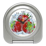Red Strawberries Water Squirt Strawberry Fresh Splash Drops Travel Alarm Clock