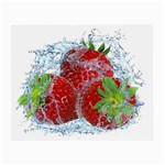 Red Strawberries Water Squirt Strawberry Fresh Splash Drops Small Glasses Cloth