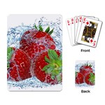 Red Strawberries Water Squirt Strawberry Fresh Splash Drops Playing Cards Single Design (Rectangle)