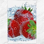 Red Strawberries Water Squirt Strawberry Fresh Splash Drops Canvas 24  x 36 