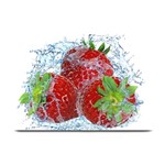 Red Strawberries Water Squirt Strawberry Fresh Splash Drops Plate Mats