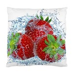 Red Strawberries Water Squirt Strawberry Fresh Splash Drops Standard Cushion Case (One Side)