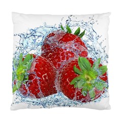Red Strawberries Water Squirt Strawberry Fresh Splash Drops Standard Cushion Case (Two Sides) from ArtsNow.com Front