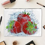 Red Strawberries Water Squirt Strawberry Fresh Splash Drops Cosmetic Bag (XL)