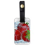 Red Strawberries Water Squirt Strawberry Fresh Splash Drops Luggage Tag (one side)