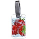 Red Strawberries Water Squirt Strawberry Fresh Splash Drops Luggage Tag (two sides)