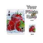 Red Strawberries Water Squirt Strawberry Fresh Splash Drops Playing Cards 54 Designs (Mini)