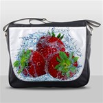 Red Strawberries Water Squirt Strawberry Fresh Splash Drops Messenger Bag