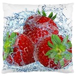 Red Strawberries Water Squirt Strawberry Fresh Splash Drops Large Cushion Case (One Side)