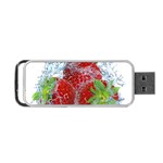 Red Strawberries Water Squirt Strawberry Fresh Splash Drops Portable USB Flash (One Side)