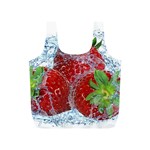 Red Strawberries Water Squirt Strawberry Fresh Splash Drops Full Print Recycle Bag (S)