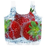 Red Strawberries Water Squirt Strawberry Fresh Splash Drops Full Print Recycle Bag (XL)