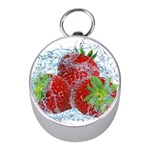 Red Strawberries Water Squirt Strawberry Fresh Splash Drops Mini Silver Compasses