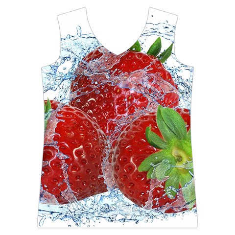 Red Strawberries Water Squirt Strawberry Fresh Splash Drops Women s Basketball Tank Top from ArtsNow.com Front