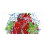 Red Strawberries Water Squirt Strawberry Fresh Splash Drops Satin Shawl 45  x 80 